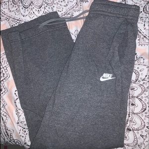 Grey Nike sweatpants